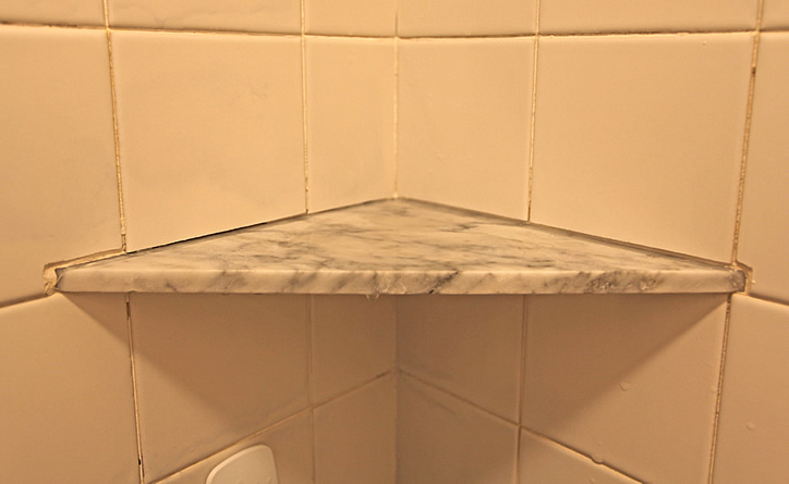 marble shower corner caddy